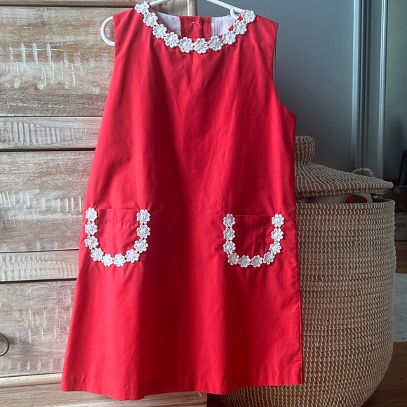 The Beaufort Bonnet Company - Long Sleeve Ramona Ruffle Dress - Old Town Tattersall/Richmond Red *FINAL SALE* main image 1